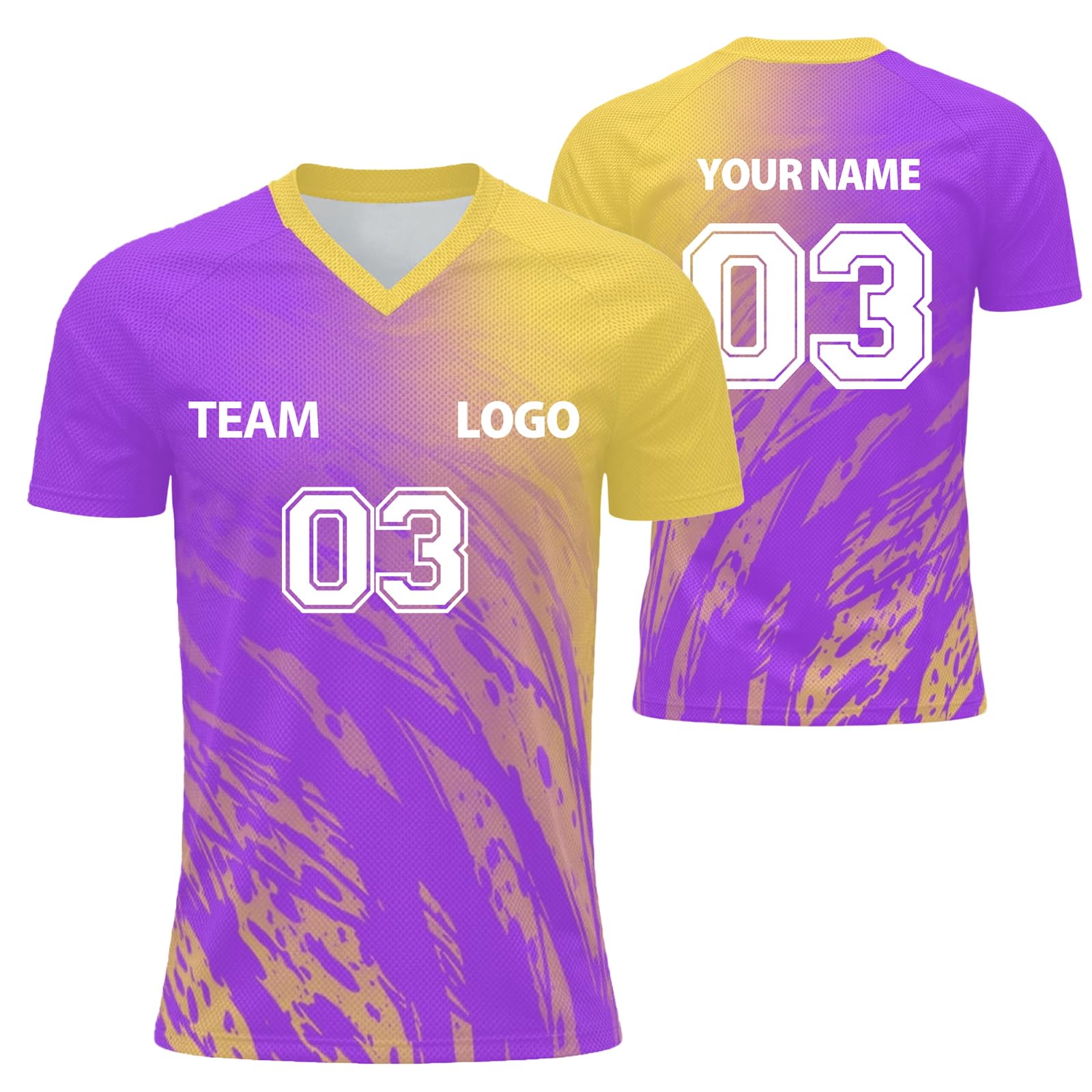 Personalised Football Jersey with Name Number Flocked Jersey for Men and Women Custom Tshirt Team Wear and Club Comfort Soft for Sport Lightweight Performance