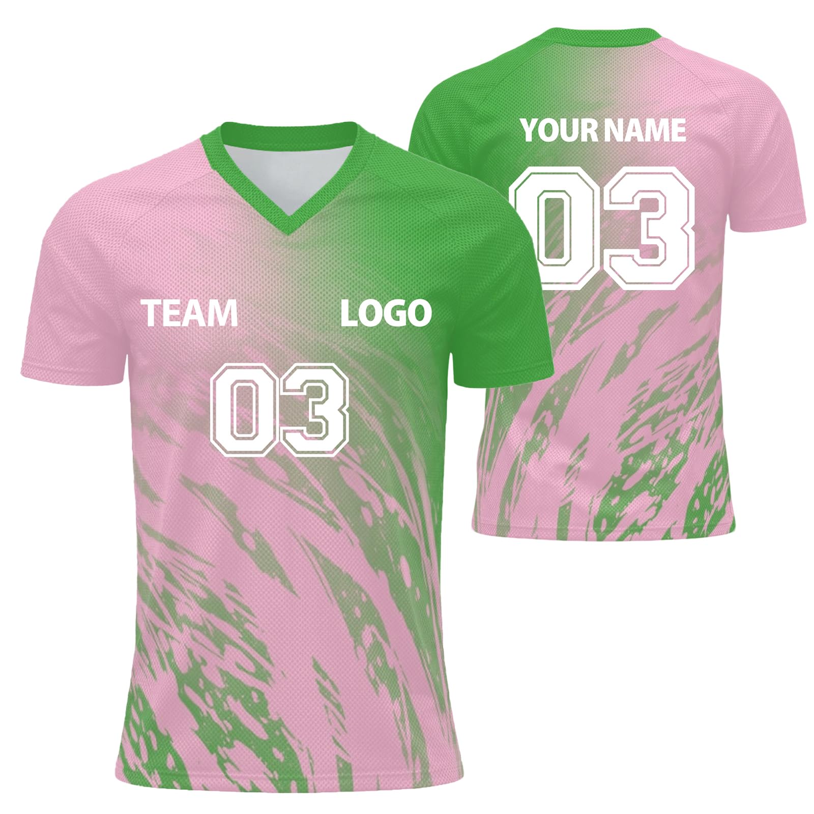 Personalised Football Jersey with Name Number Flocked Jersey for Men and Women Custom Tshirt Team Wear and Club Comfort Soft for Sport Lightweight Performance