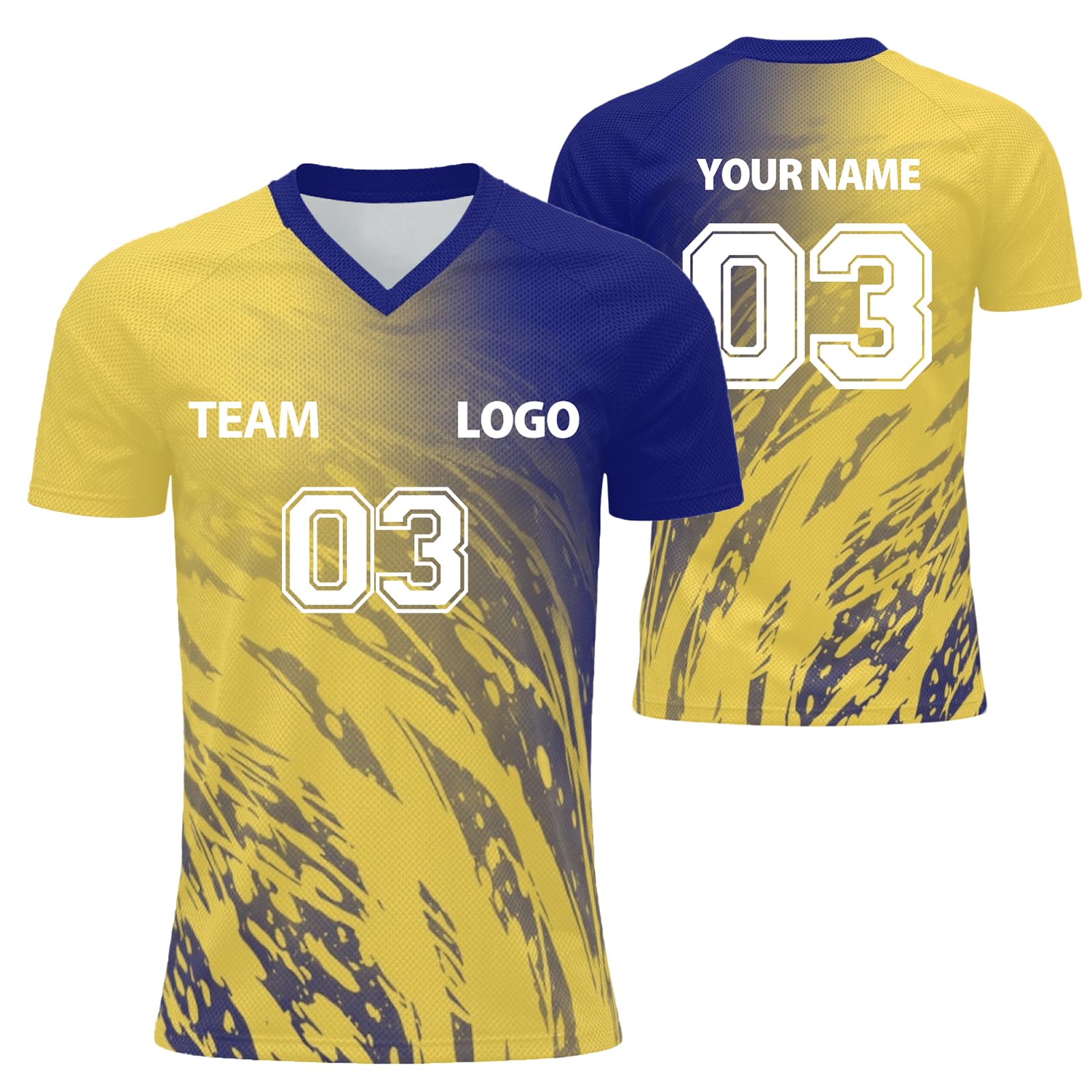 Personalised Football Jersey with Name Number Flocked Jersey for Men and Women Custom Tshirt Team Wear and Club Comfort Soft for Sport Lightweight Performance