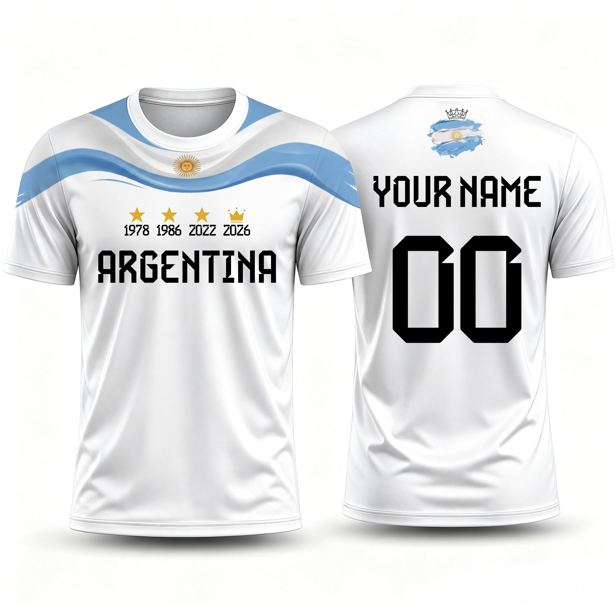 Personalised Football Jersey World Cup 2026, Men's Women's Kid 6 Teams with Name and Number