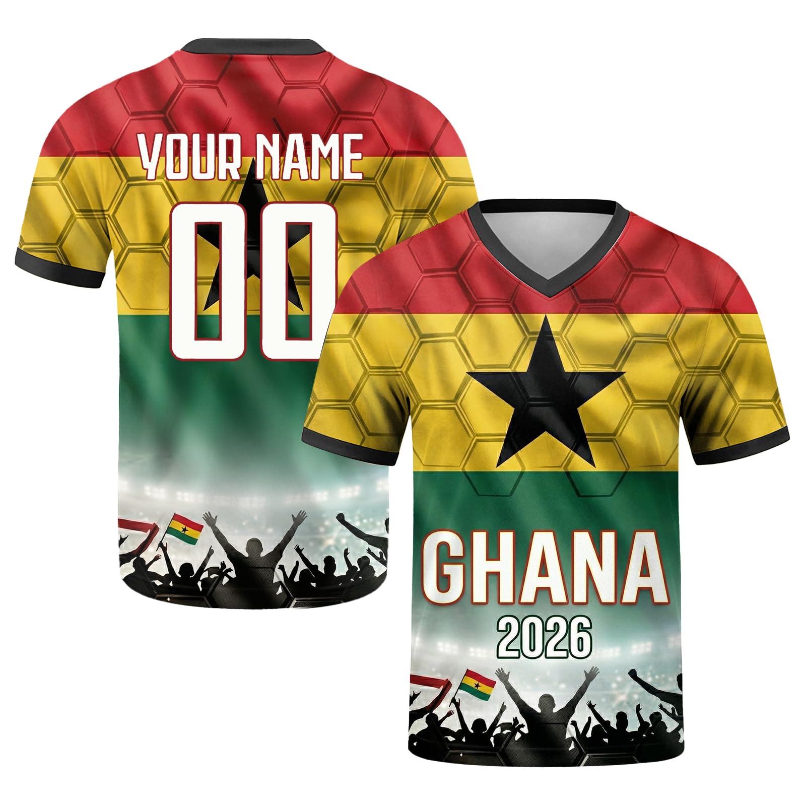 Customization World Cup 2026 Football Jersey for Children, Adults, Personalized Football Jersey for Name & Number, Comfortable and Breathable, for Matches and Training