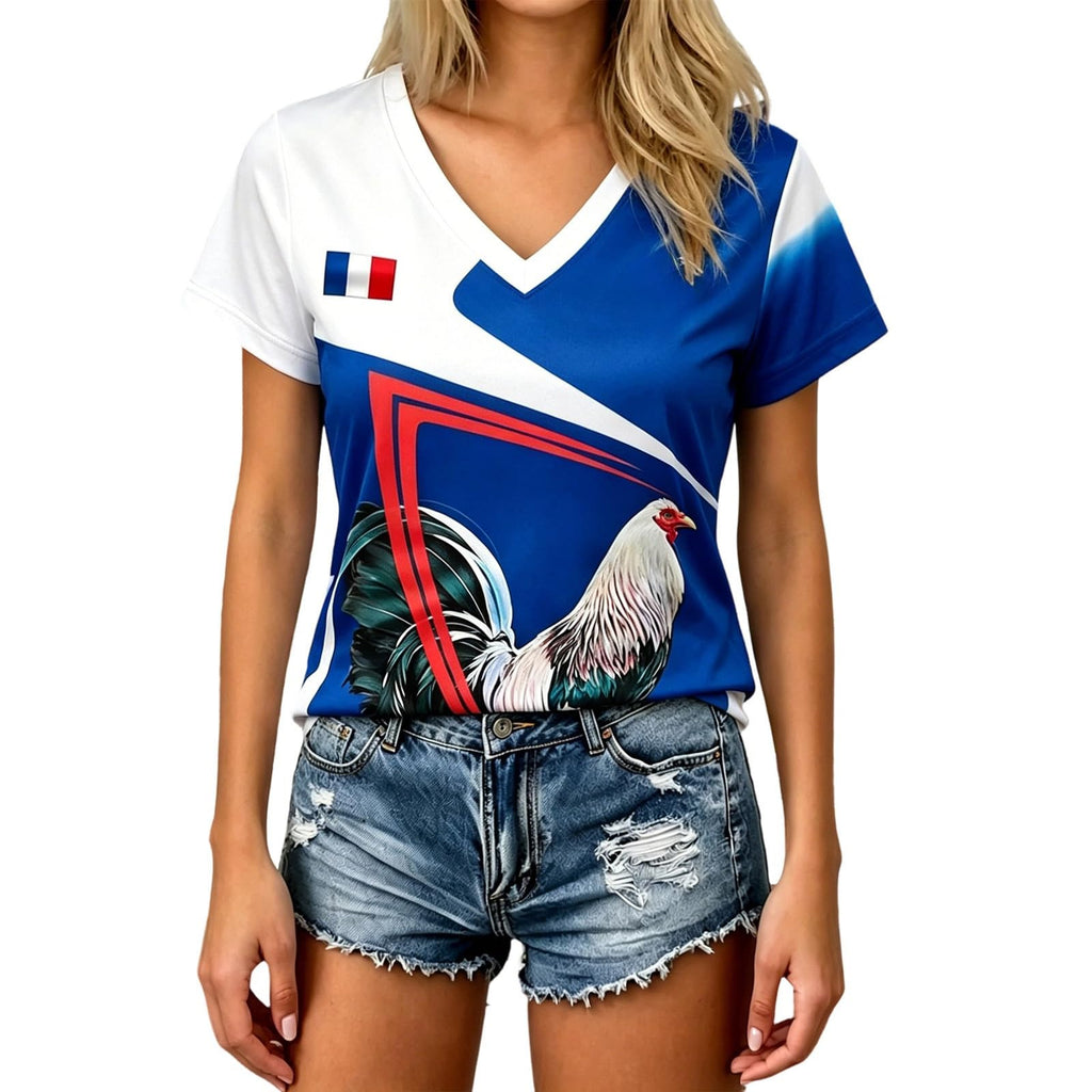 Maillot de Foot Femme 2026 Respirant Été Football T Shirts | Manches Courtes, Col en V, Sport Vêtements, Cadeau de Fans