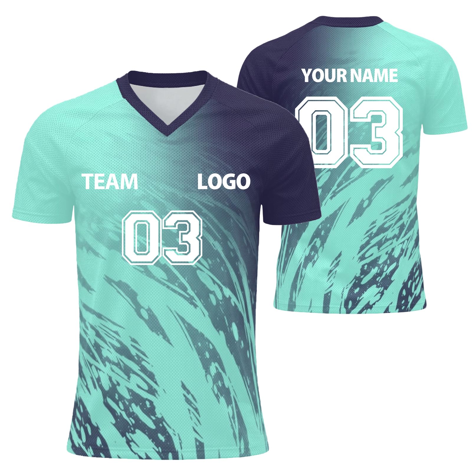 Personalised Football Jersey with Name Number Flocked Jersey for Men and Women Custom Tshirt Team Wear and Club Comfort Soft for Sport Lightweight Performance