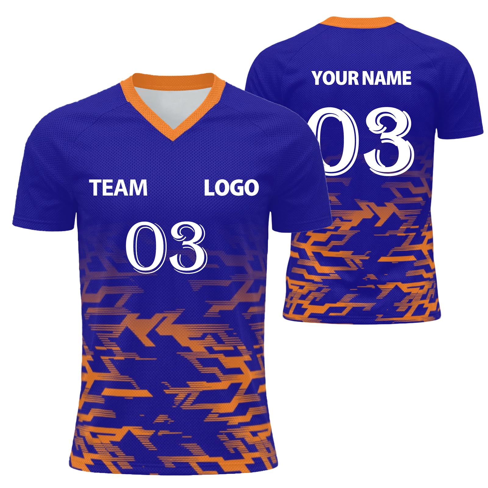 Custom Football Shirt Men and Women Flocked Jersey Customizable with Name Number Fabric Breathable and Quick Dry Custom Tshirt Team Outfit and Club Sport Lightweight Performance