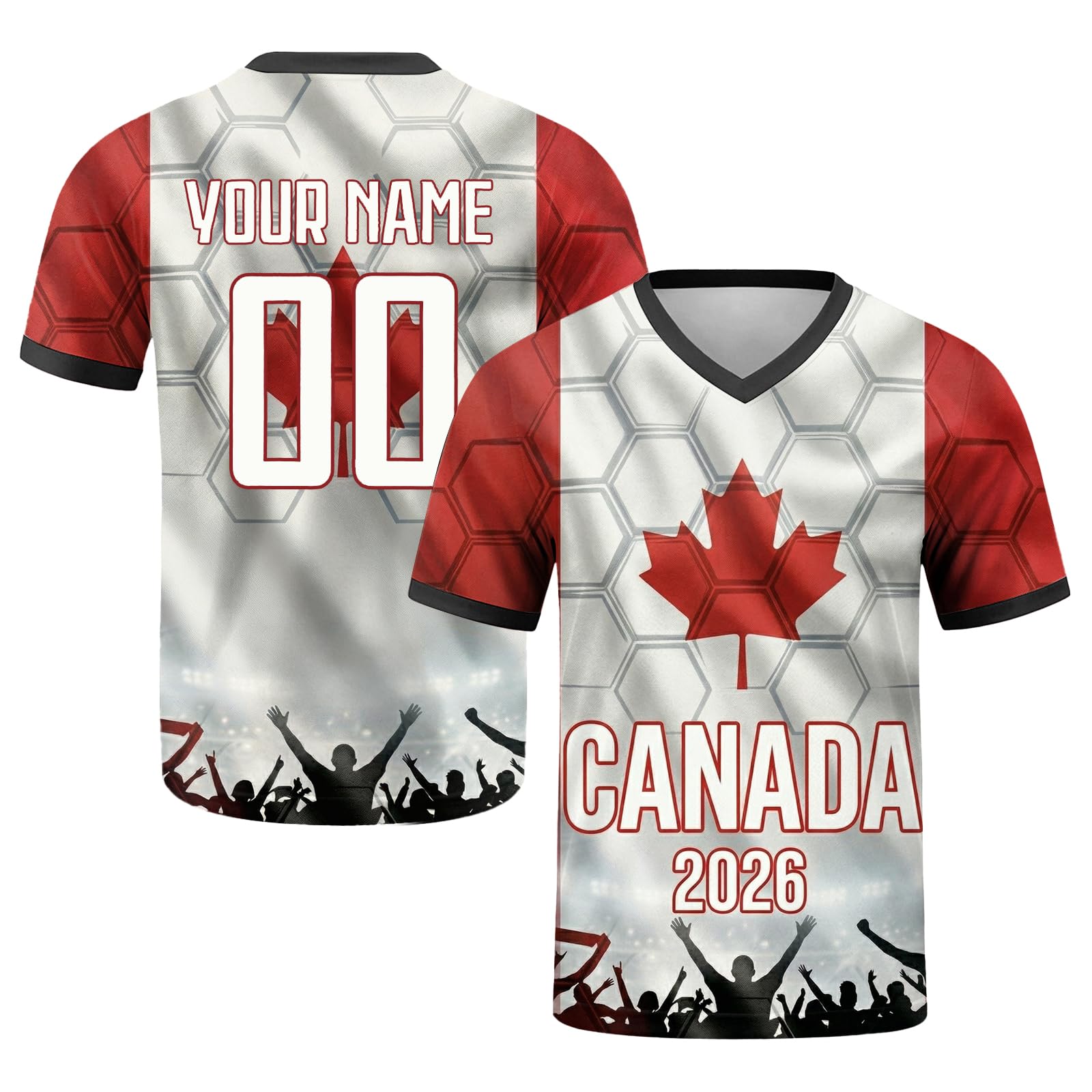 Customization World Cup 2026 Football Jersey for Children, Adults, Personalized Football Jersey for Name & Number, Comfortable and Breathable, for Matches and Training