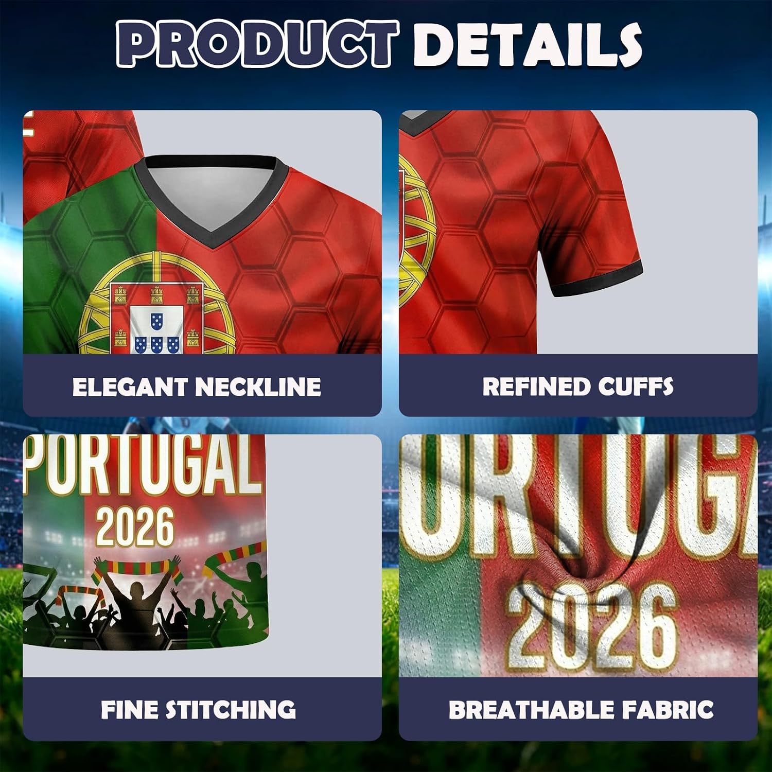 Customization World Cup 2026 Football Jersey for Children, Adults, Personalized Football Jersey for Name & Number, Comfortable and Breathable, for Matches and Training