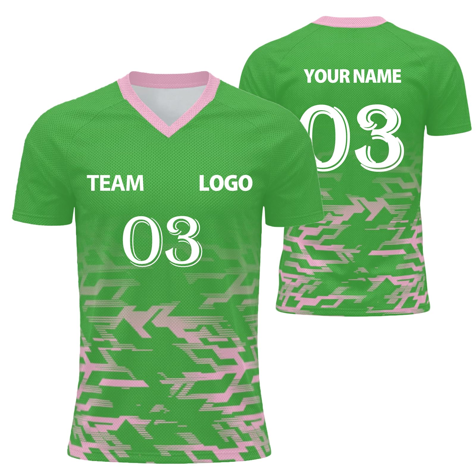 Custom Football Shirt Men and Women Flocked Jersey Customizable with Name Number Fabric Breathable and Quick Dry Custom Tshirt Team Outfit and Club Sport Lightweight Performance