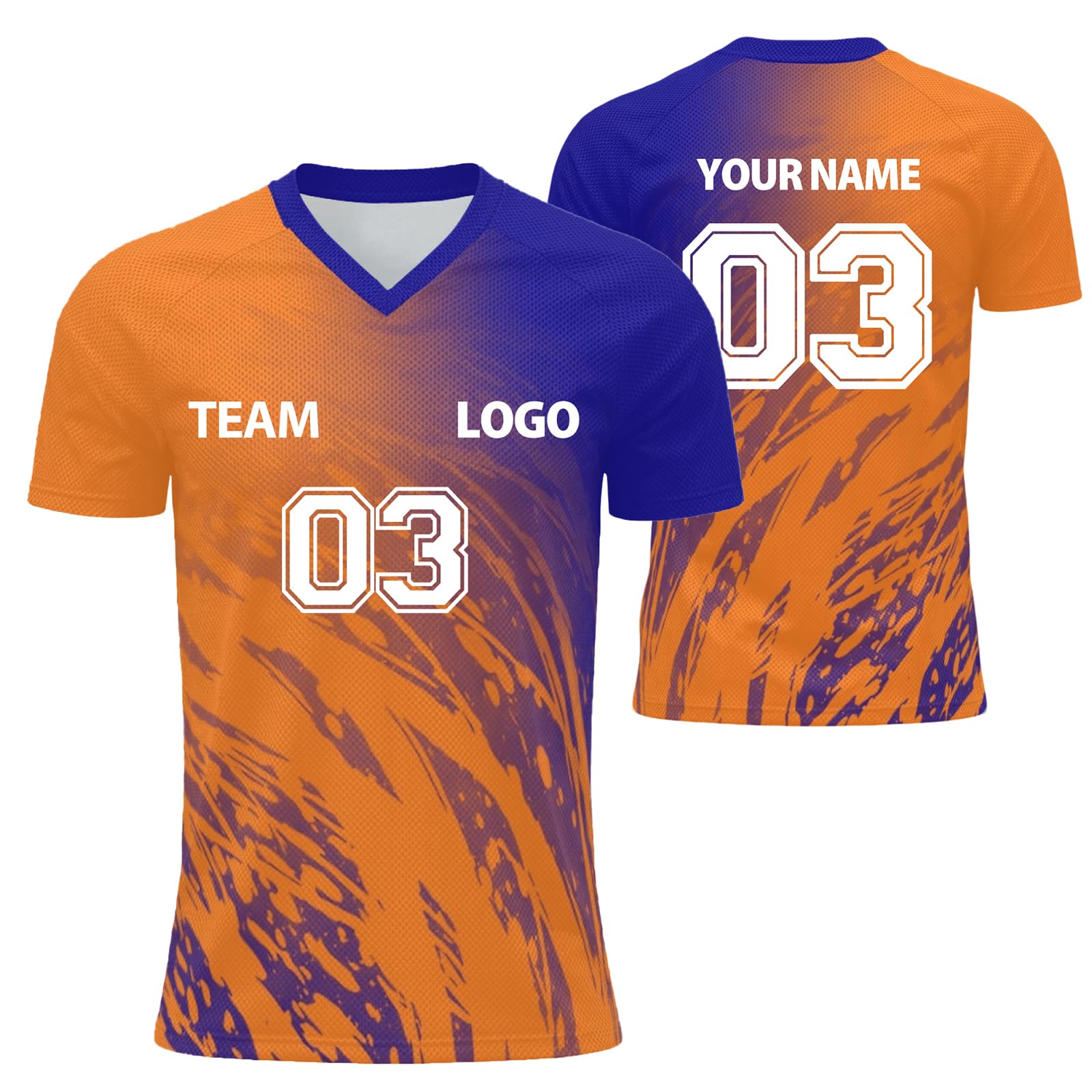 Personalised Football Jersey with Name Number Flocked Jersey for Men and Women Custom Tshirt Team Wear and Club Comfort Soft for Sport Lightweight Performance