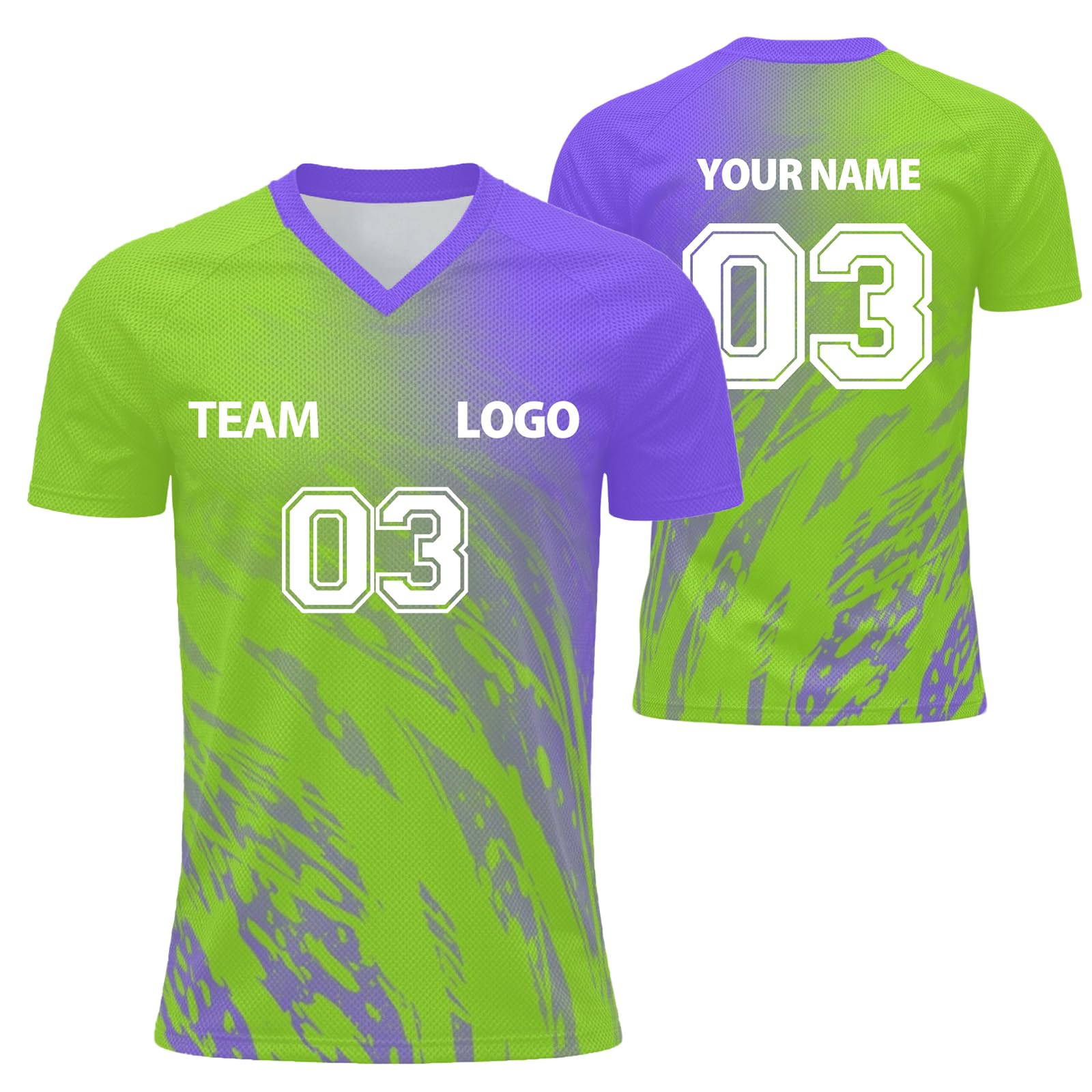 Personalised Football Jersey with Name Number Flocked Jersey for Men and Women Custom Tshirt Team Wear and Club Comfort Soft for Sport Lightweight Performance