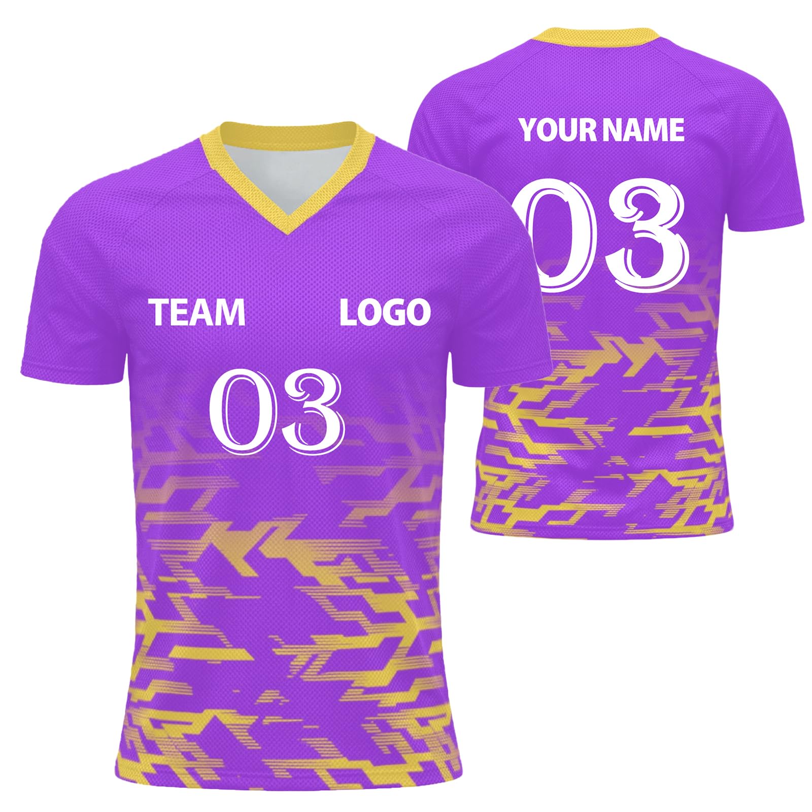 Custom Football Shirt Men and Women Flocked Jersey Customizable with Name Number Fabric Breathable and Quick Dry Custom Tshirt Team Outfit and Club Sport Lightweight Performance