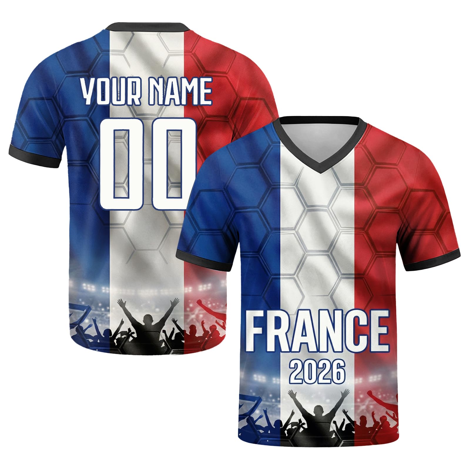 Customization World Cup 2026 Football Jersey for Children, Adults, Personalized Football Jersey for Name & Number, Comfortable and Breathable, for Matches and Training