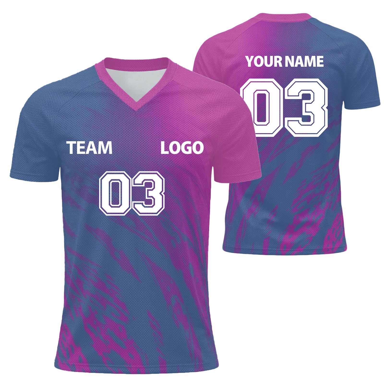 Personalised Football Jersey with Name Number Flocked Jersey for Men and Women Custom Tshirt Team Wear and Club Comfort Soft for Sport Lightweight Performance
