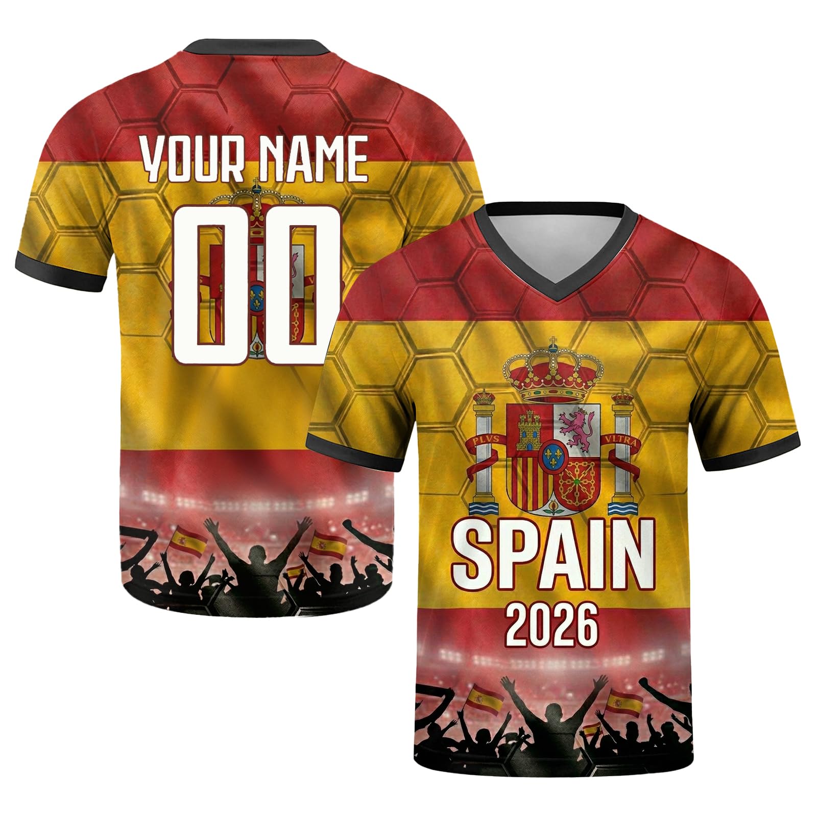 Customization World Cup 2026 Football Jersey for Children, Adults, Personalized Football Jersey for Name & Number, Comfortable and Breathable, for Matches and Training