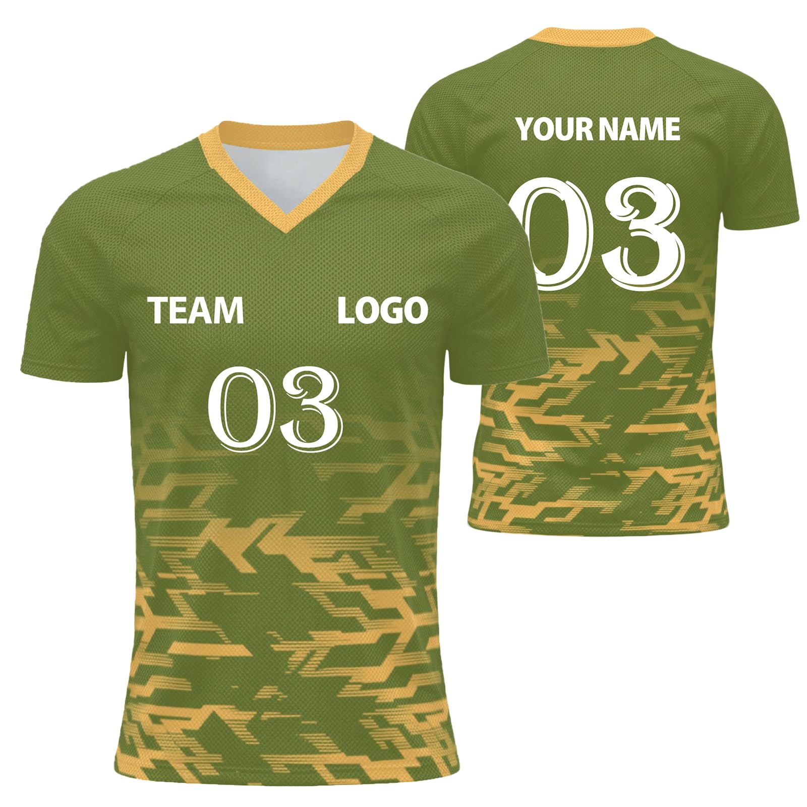 Custom Football Shirt Men and Women Flocked Jersey Customizable with Name Number Fabric Breathable and Quick Dry Custom Tshirt Team Outfit and Club Sport Lightweight Performance